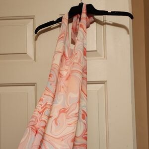 SO Swirl Pattern Mini Dress - Pink and Blue